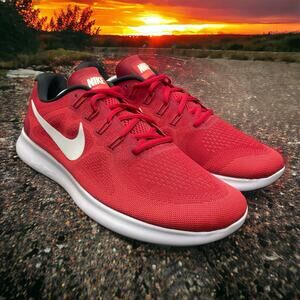 Nike Free RN Run Classic Red Running Gym Shoes Mens 12 Fast Shipping